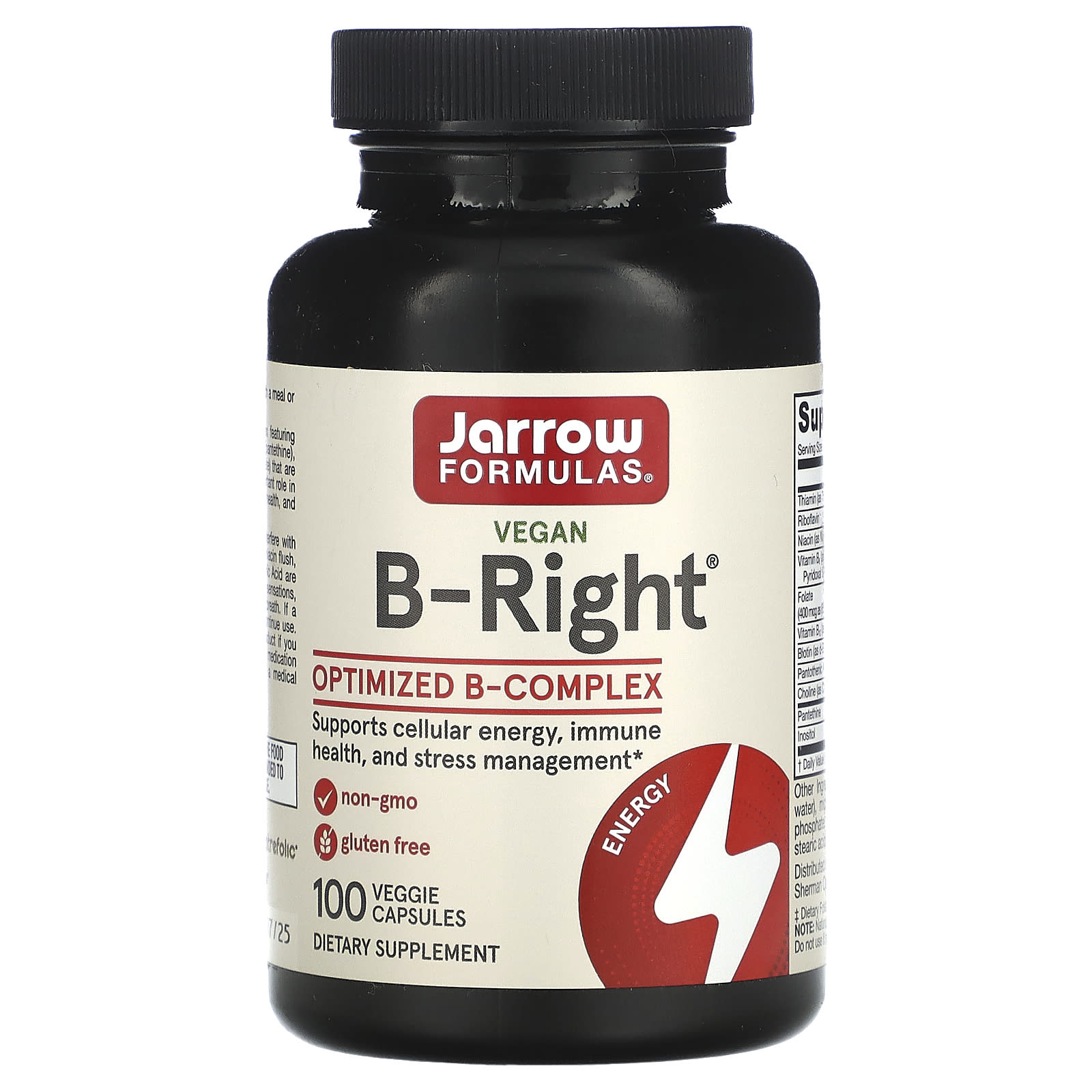 Комплекс витаминов группы B Jarrow Formulas B-Right, 100 растительных капсул