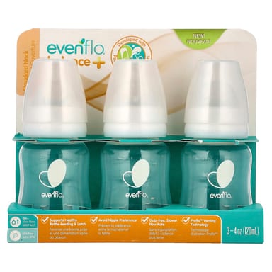 Бутылочки Evenflo Feeding, 3 бутылочки, 120 мл (4 oz) каждая