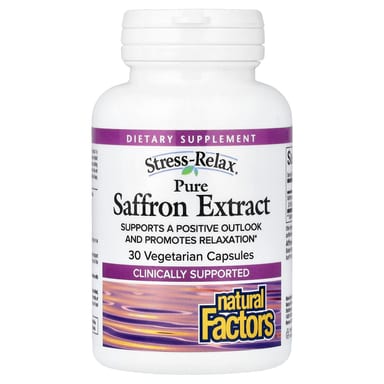 Шафран Natural Factors Stress-Relax® Pure Extract, 28 мг, 30 растительных капсул