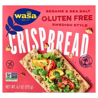 Морская соль Wasa Flatbread Crispbread Sesame &, 175 г