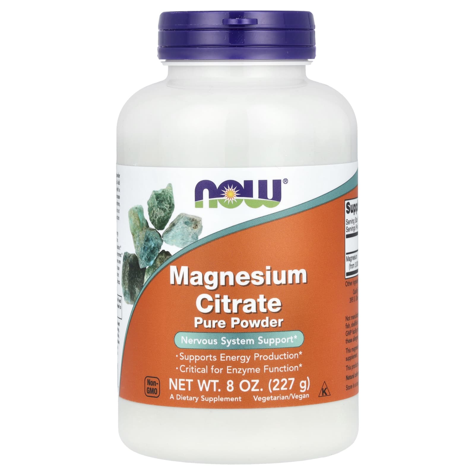 Магний цитрат NOW Foods Pure Powder, 227 г, порошок