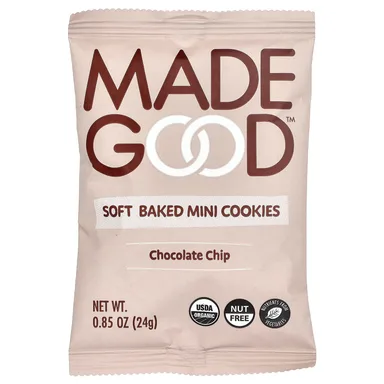 Фото товара: Шоколад MadeGood Soft Baked Mini Cookies, вкус «шоколадная крошка», 24 г, 5 пакетов