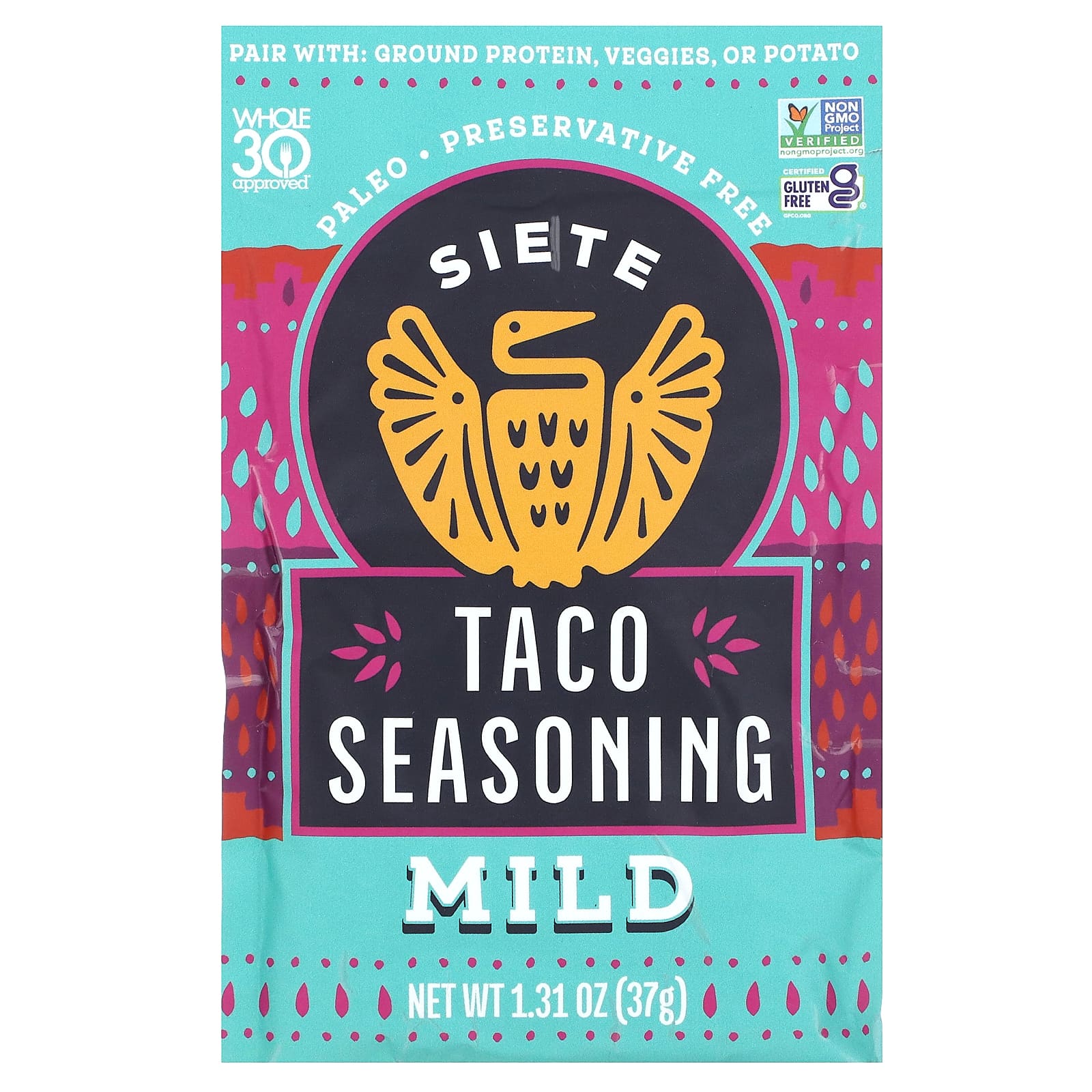 Приправа Siete Taco, оттенок Mild, 37 г