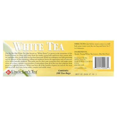 Чайные пакетики Uncle Lee's Tea Legends of China White Tea 100, 150 г