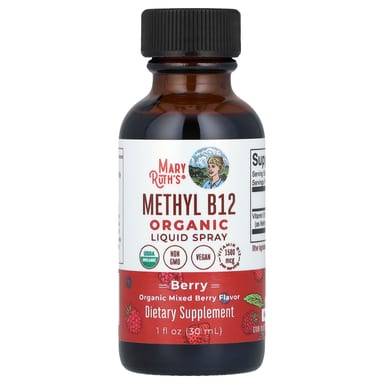 Метил B12 MaryRuth's Organic Methyl Liquid Spray, вкус Berry, 1500 мкг, 30 мл, жидкая форма