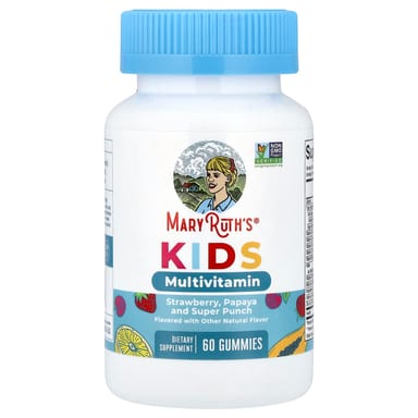 Детские мультивитамины MaryRuth's Gummies Strawberry Papaya and Super Punch, 60 жевательных пастилок