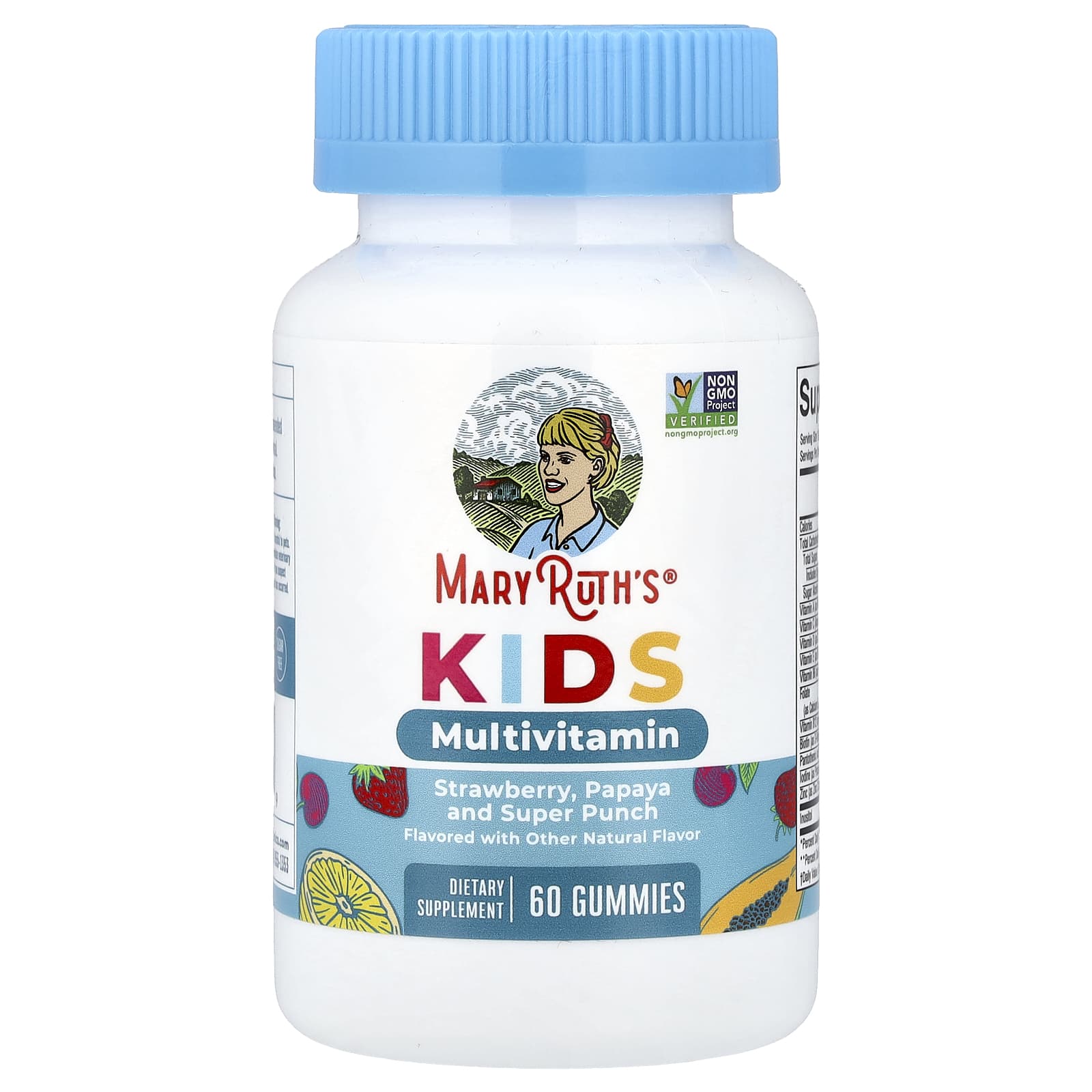 Детские мультивитамины MaryRuth's Gummies Strawberry Papaya and Super Punch, 60 жевательных пастилок