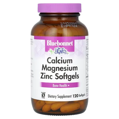 Фото товара: Магний Bluebonnet Nutrition Calcium Zinc, 120 мягких капсул