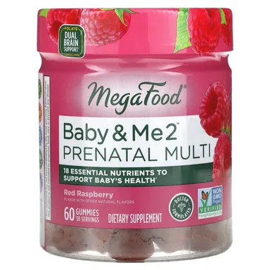 Фото товара: Пренатальный комплекс MegaFood, 60 жевательных таблеток, красная малина