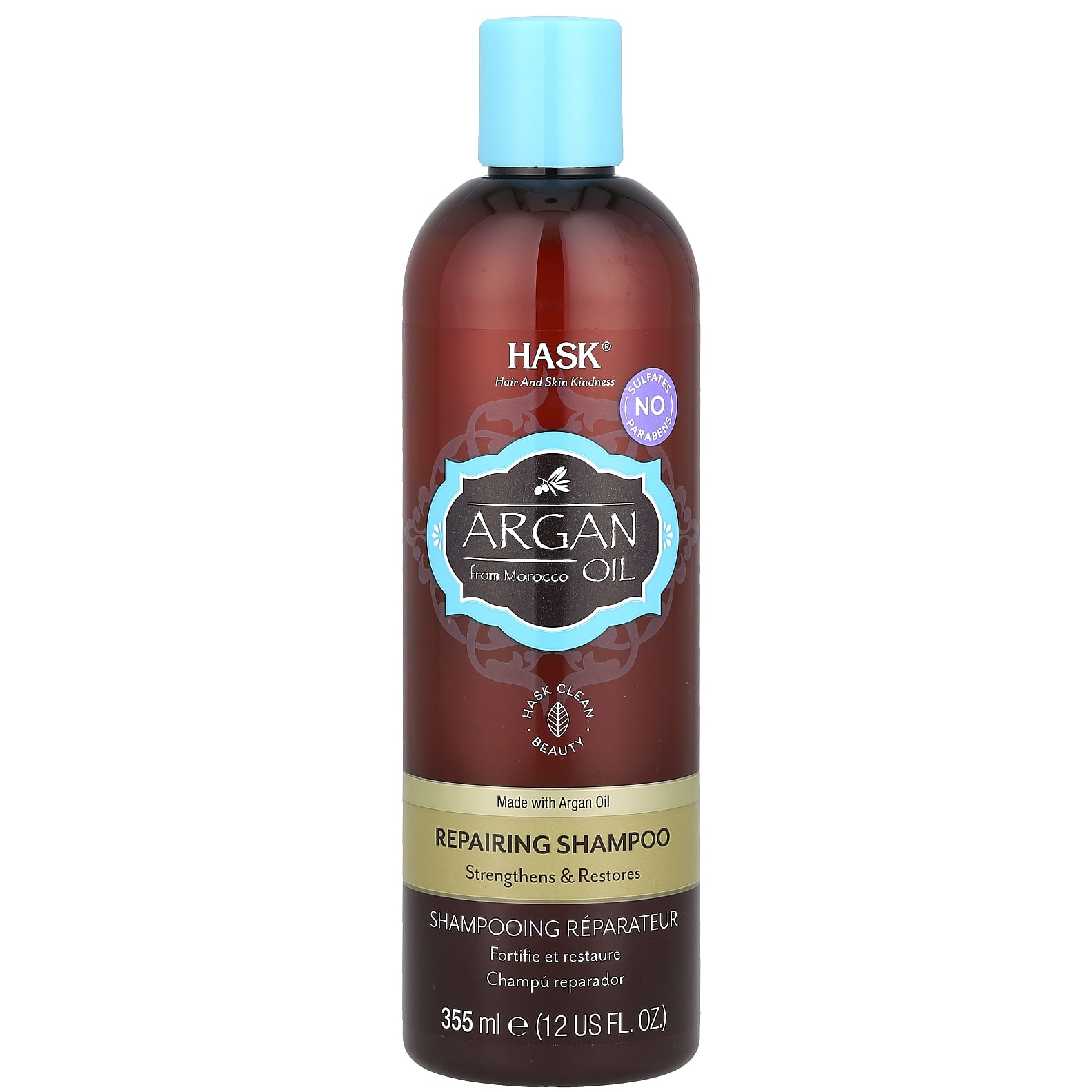 Аргановое масло Hask Beauty From Morocco Repairing Shampoo, 355 мл — фото 2