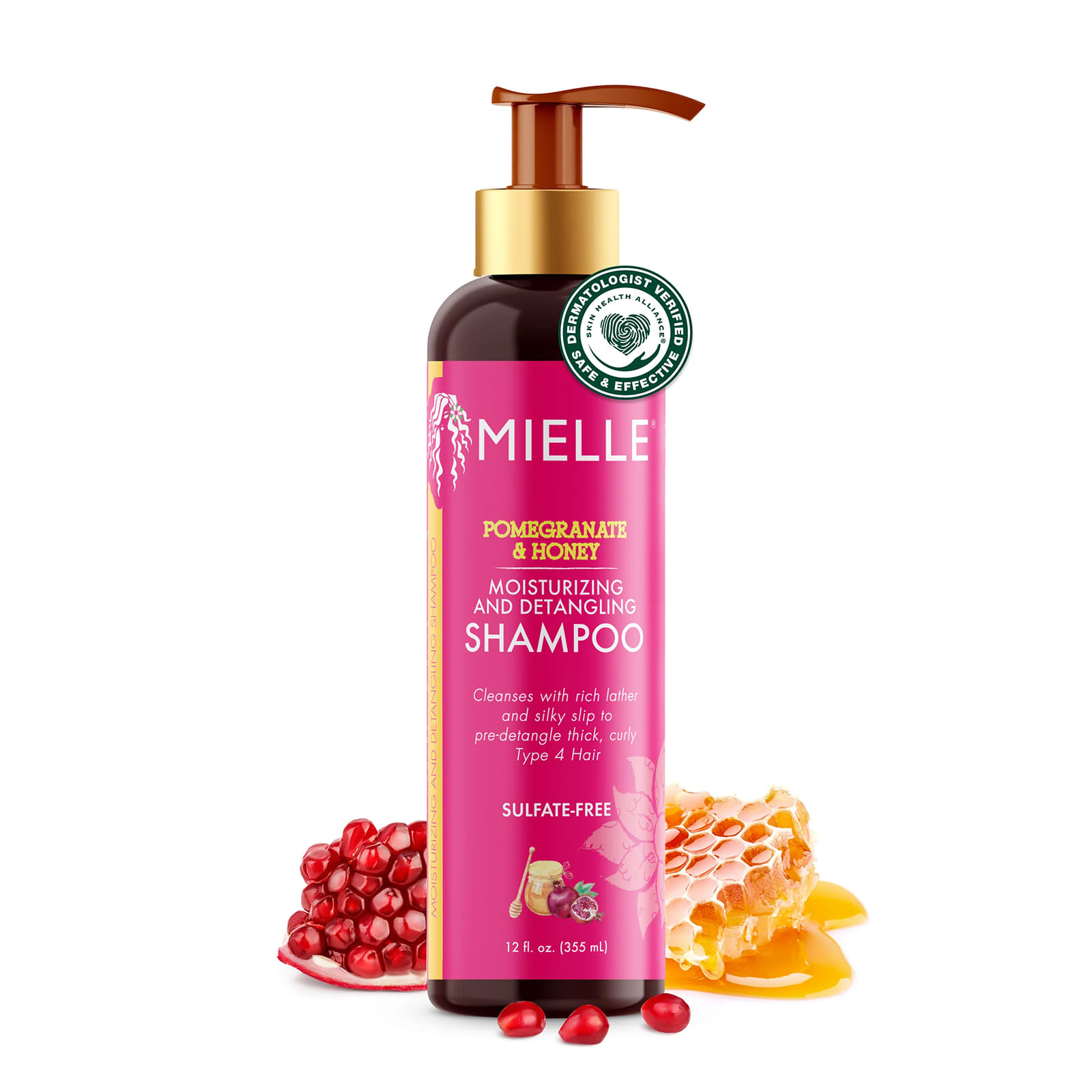Шампунь Mielle Moisturizing and Detangling, вкус Pomegranate & Honey, 355 мл — фото 8