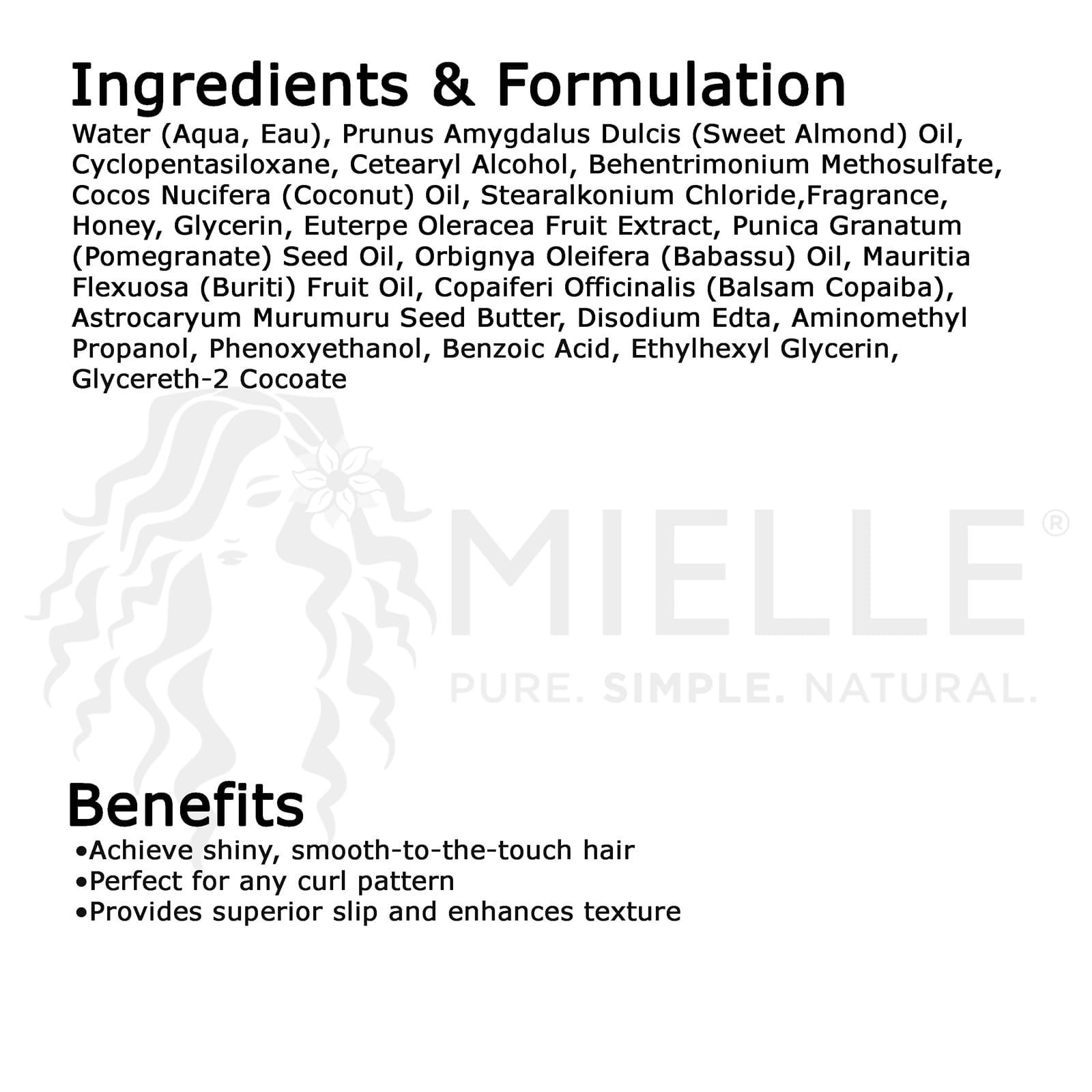 Кондиционер Mielle Moisturizing and Detangling, вкус Pomegranate & Honey, 355 мл — фото 2