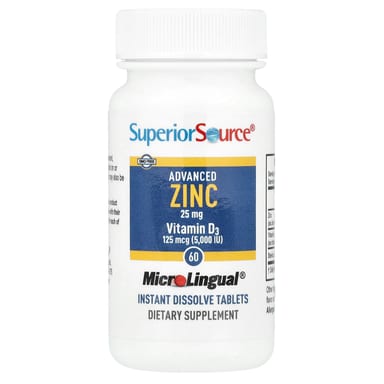 Витамин D3 Superior Source Advanced Zinc, 60 быстрорастворимых таблеток MicroLingual