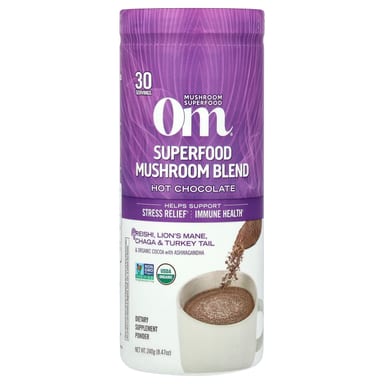 Шоколад Om Mushrooms Superfood Mushroom Blend, вкус Hot Chocolate, 240 г