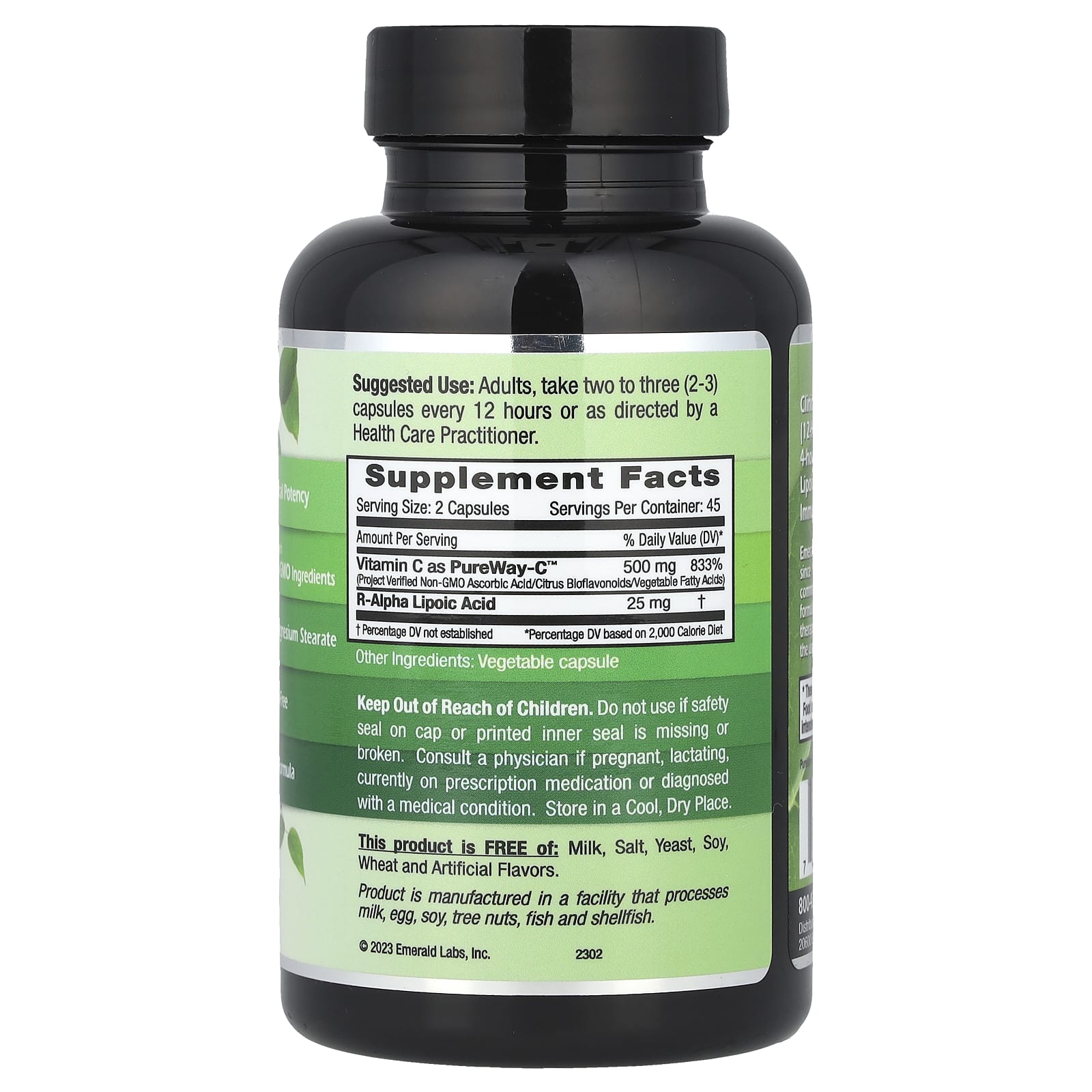 Альфа-липоевая кислота Emerald Laboratories PureWay-C™+ R-, оттенок 90 Vegetable Caps — фото 2