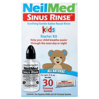 Детское набор для промывания носа NeilMed Sinus Rinse® Starter Kit For & Up 1 Kit, для детей от 2 лет