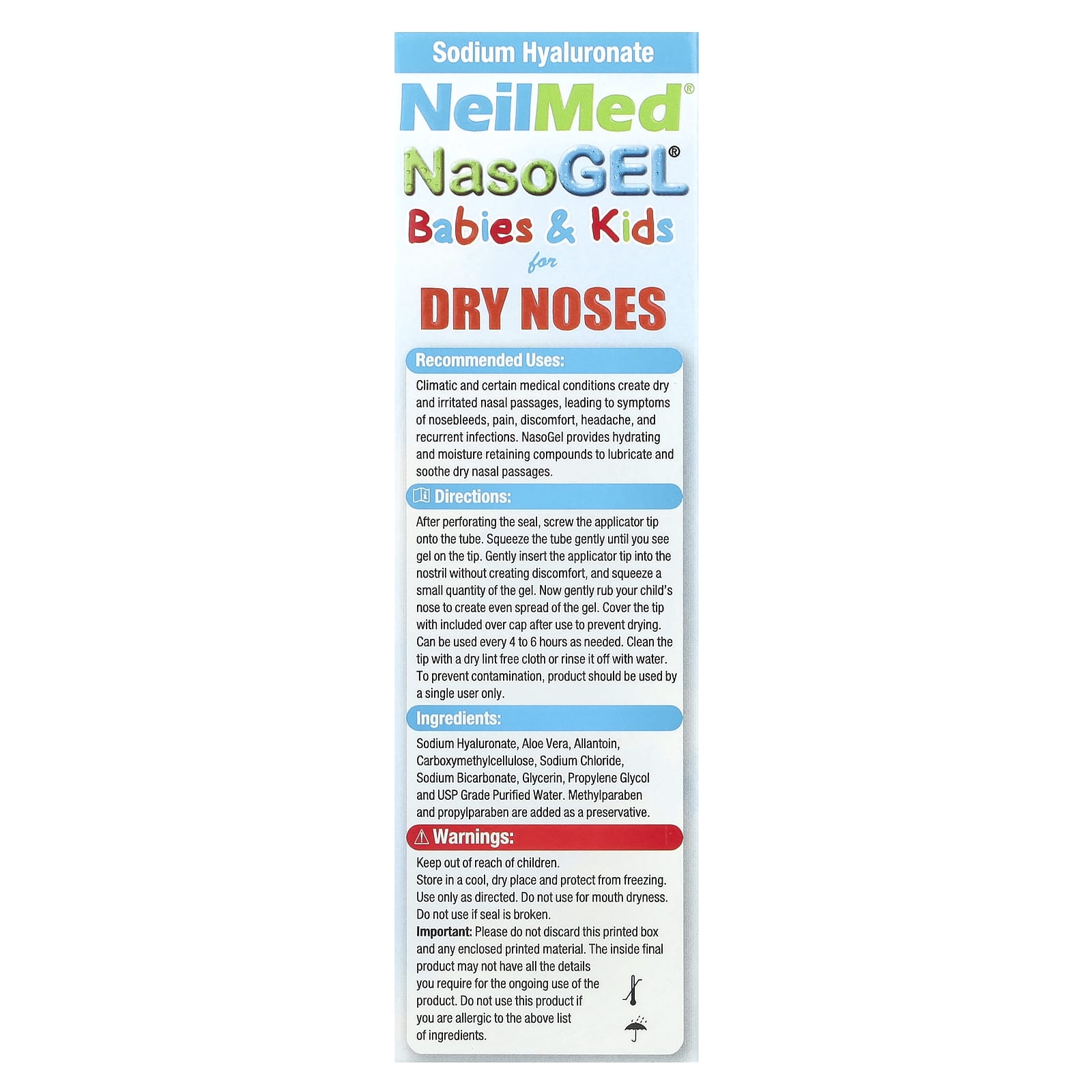 Детский гель для носа NasoGel NeilMed Babies &® For Dry Noses, 28.4 г — фото 2