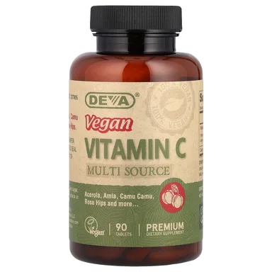 Фото товара: Витамин C Deva Vegan Multi Source, 90 таблеток