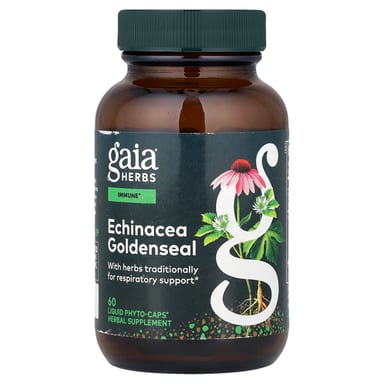 Эхинацея Gaia Herbs Goldenseal, оттенок 60 Liquid Phyto-Caps®, жидкая форма