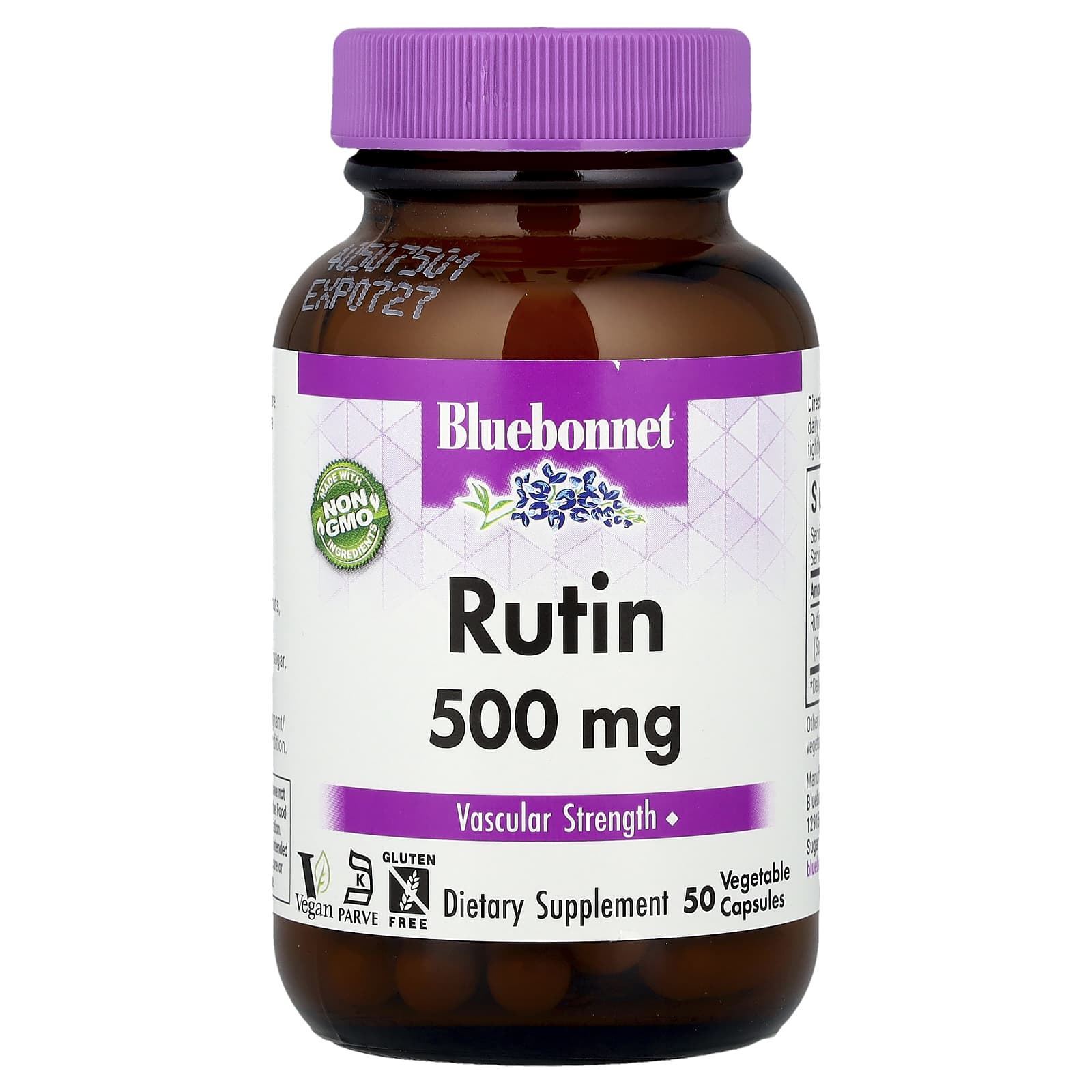 Рутин Bluebonnet Nutrition, 500 мг, 50 растительных капсул