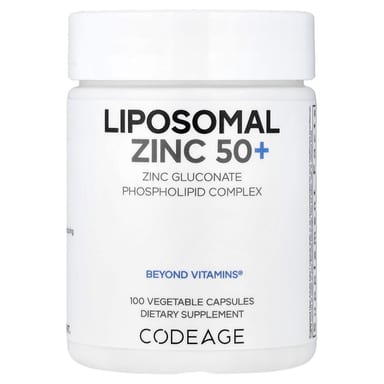 Цинк Codeage Liposomal 50+, 50 мг, 100 растительных капсул