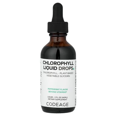 Хлорофилл Codeage Liquid Drops, оттенок Peppermint, 60 мл, жидкая форма
