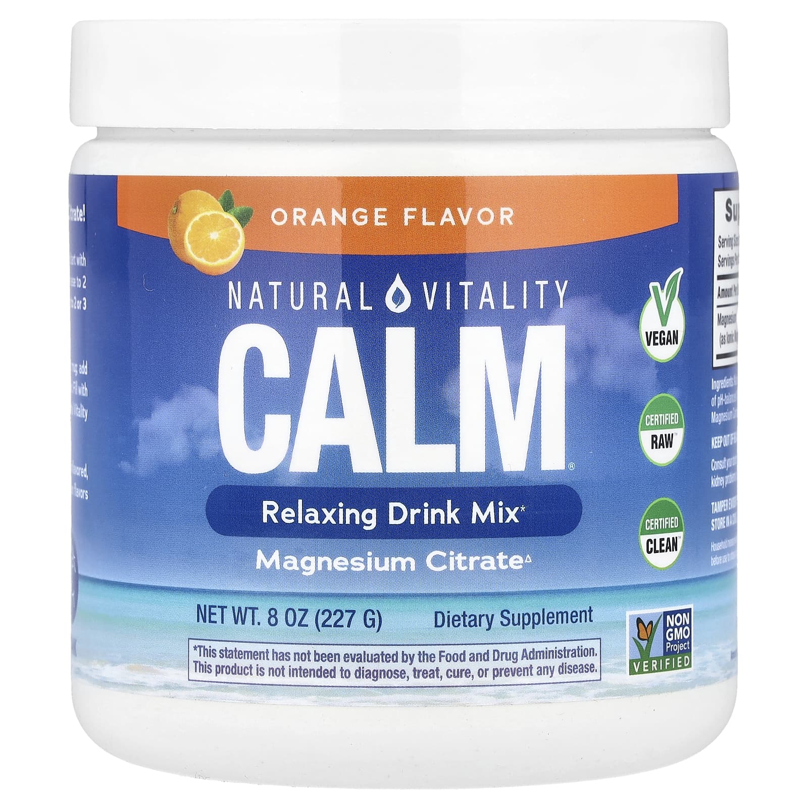 Напиток CALM Natural Vitality CALM®, вкус Orange, 227 г, смесь для напитка