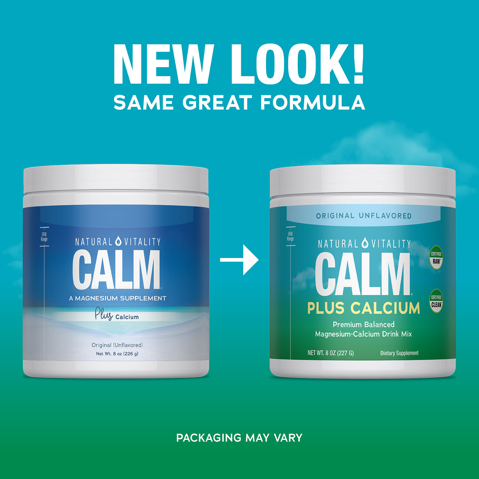 Магний Natural Vitality CALM® Plus Calcium -Calcium Drink Mix Original, без вкуса, 227 г, смесь для напитка — фото 3
