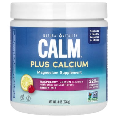 Кальций Natural Vitality CALM® Plus, вкус Raspberry-Lemon, 226 г
