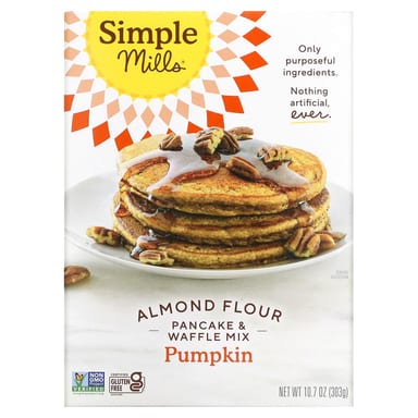 Мука Simple Mills Almond Pancake & Waffle Mix, оттенок Pumpkin, 303 г