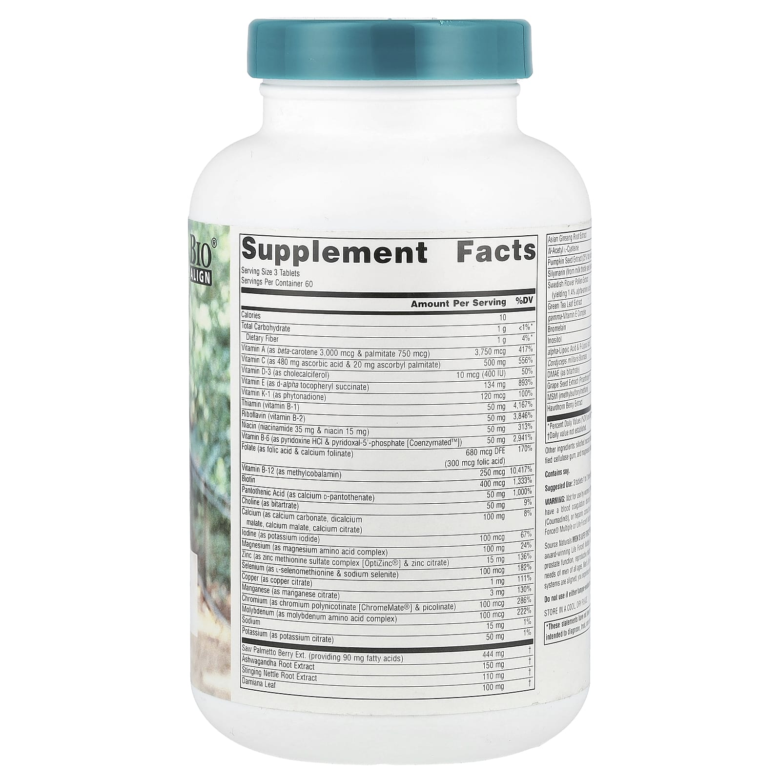 Мультивитаминный комплекс Life Force Source Naturals Men's, 180 таблеток — фото 2