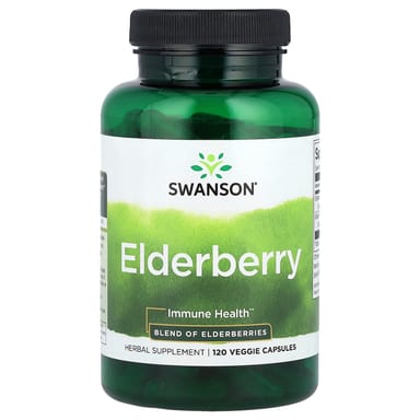 Бузина Swanson 120 Veggies Capsules, вкус Elderberry, капсулы