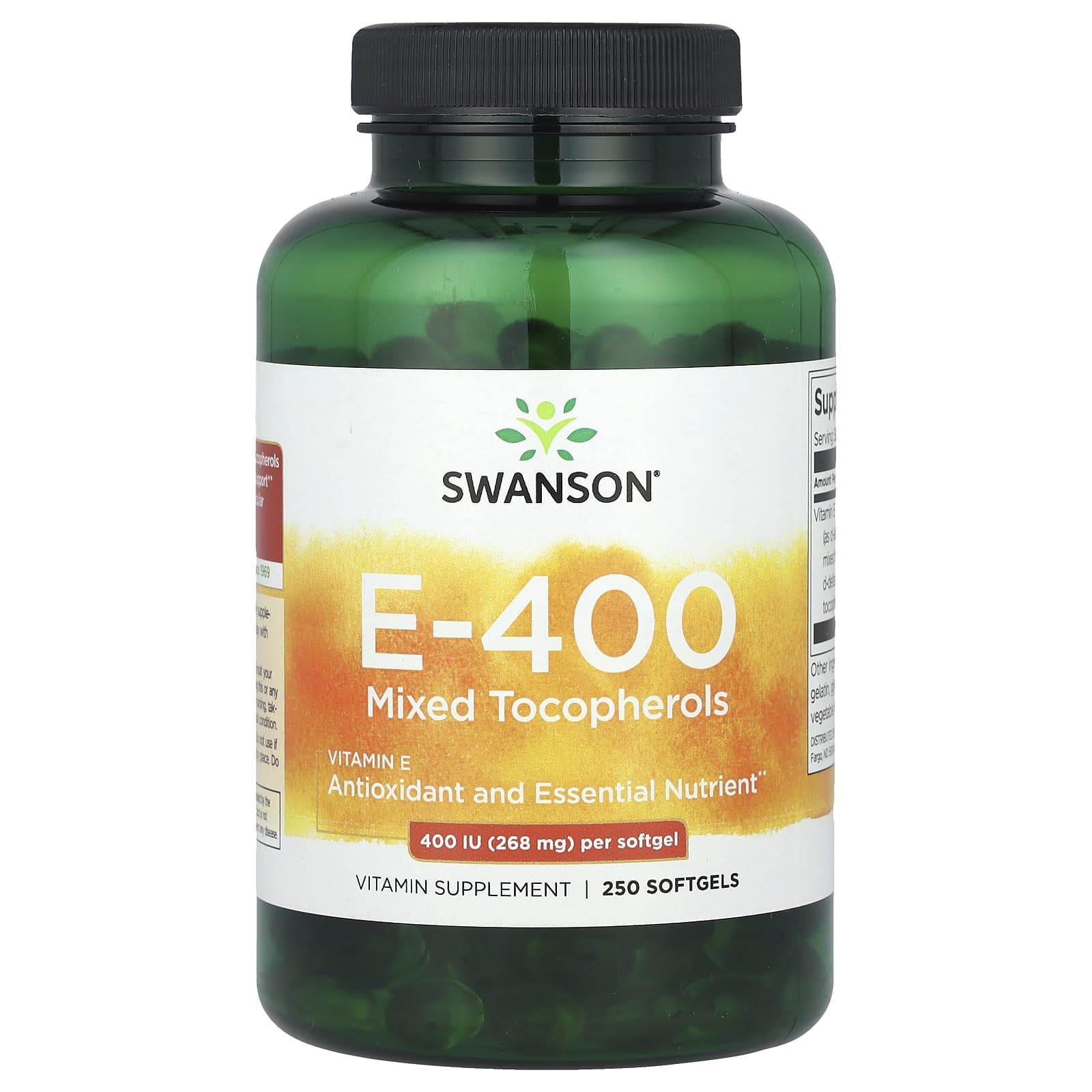 Витамин E Swanson Mixed Tocopherols, 400 МЕ, 268 мг, 250 мягких капсул