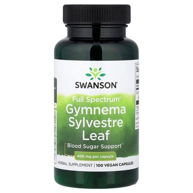 Джимнема Swanson Full Spectrum® Leaf, 400 мг, 100 растительных капсул