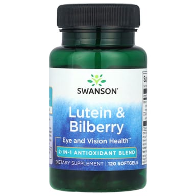Лютеин Swanson, вкус Lutein & Bilberry, 120 мягких капсул