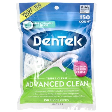 Ополаскиватель для полости рта DenTek Advanced Clean Floss Picks Blast 150 Floss Picks
