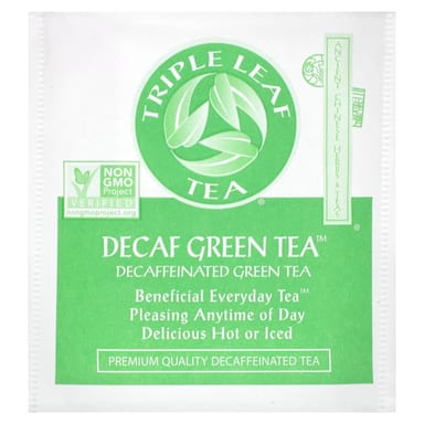 Зеленый чай Triple Leaf Tea Decaf 20 Tea Bags, 38 г, чайные пакетики