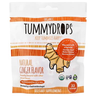 Имбирь Tummydrops Organic Natural, 33 пастилок