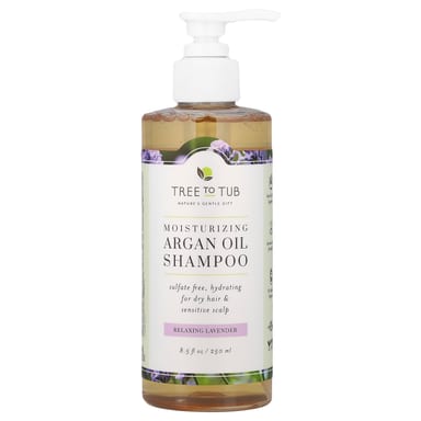 Аргановое масло Tree To Tub Moisturizing Shampoo For Dry Hair & Sensitive Scalp Relaxing Lavender, 250 мл