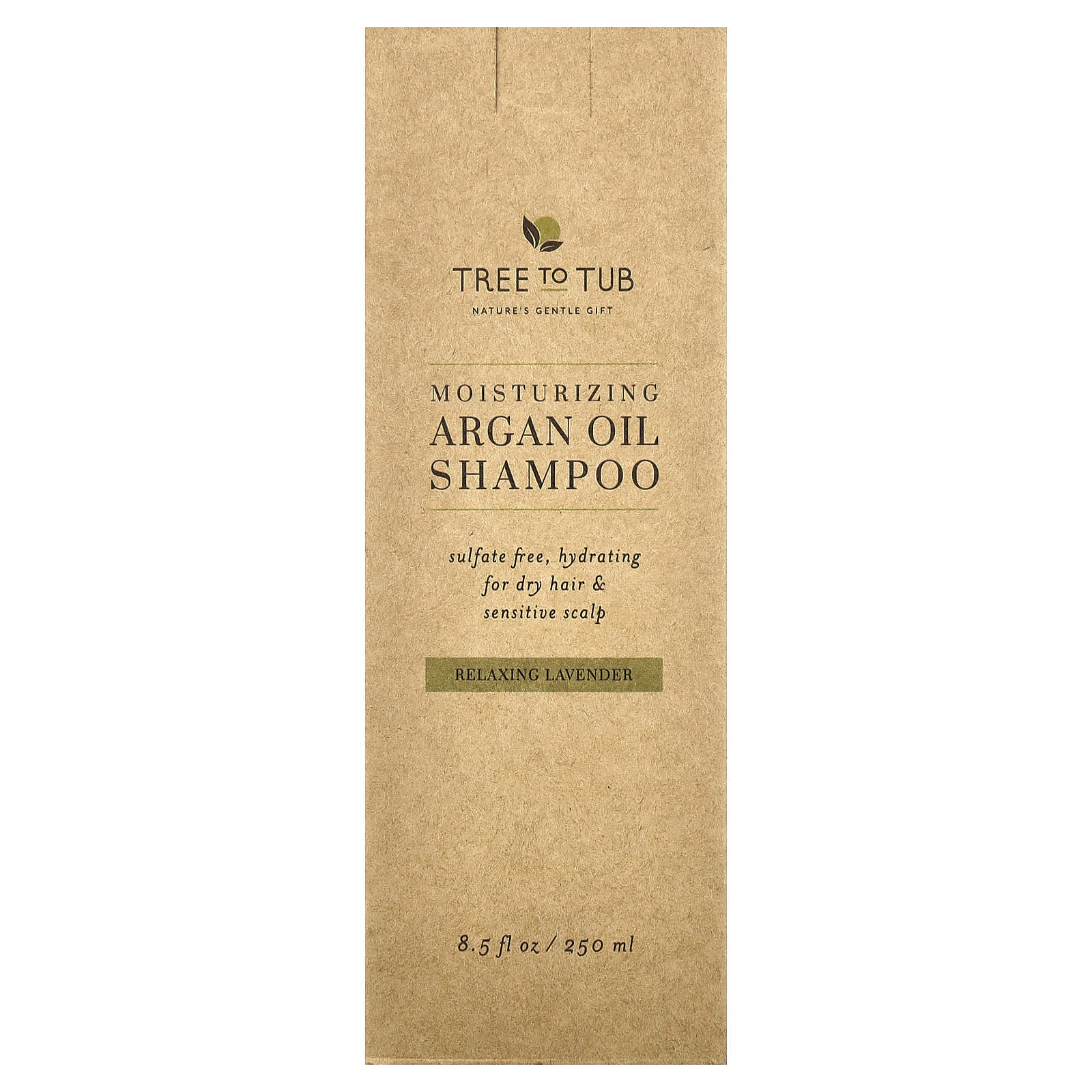 Аргановое масло Tree To Tub Moisturizing Shampoo For Dry Hair & Sensitive Scalp Relaxing Lavender, 250 мл — фото 2