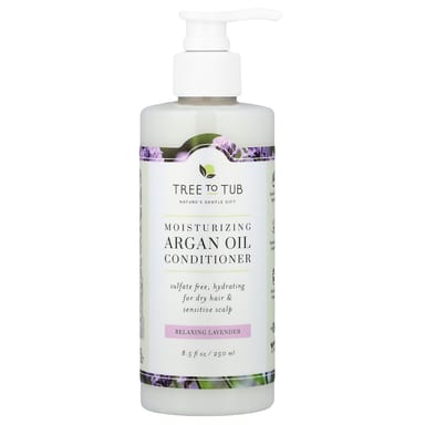 Кондиционер Tree To Tub Moisturizing Argan Oil For Dry Hair & Sensitive Scalp Relaxing Lavender, 250 мл, масло