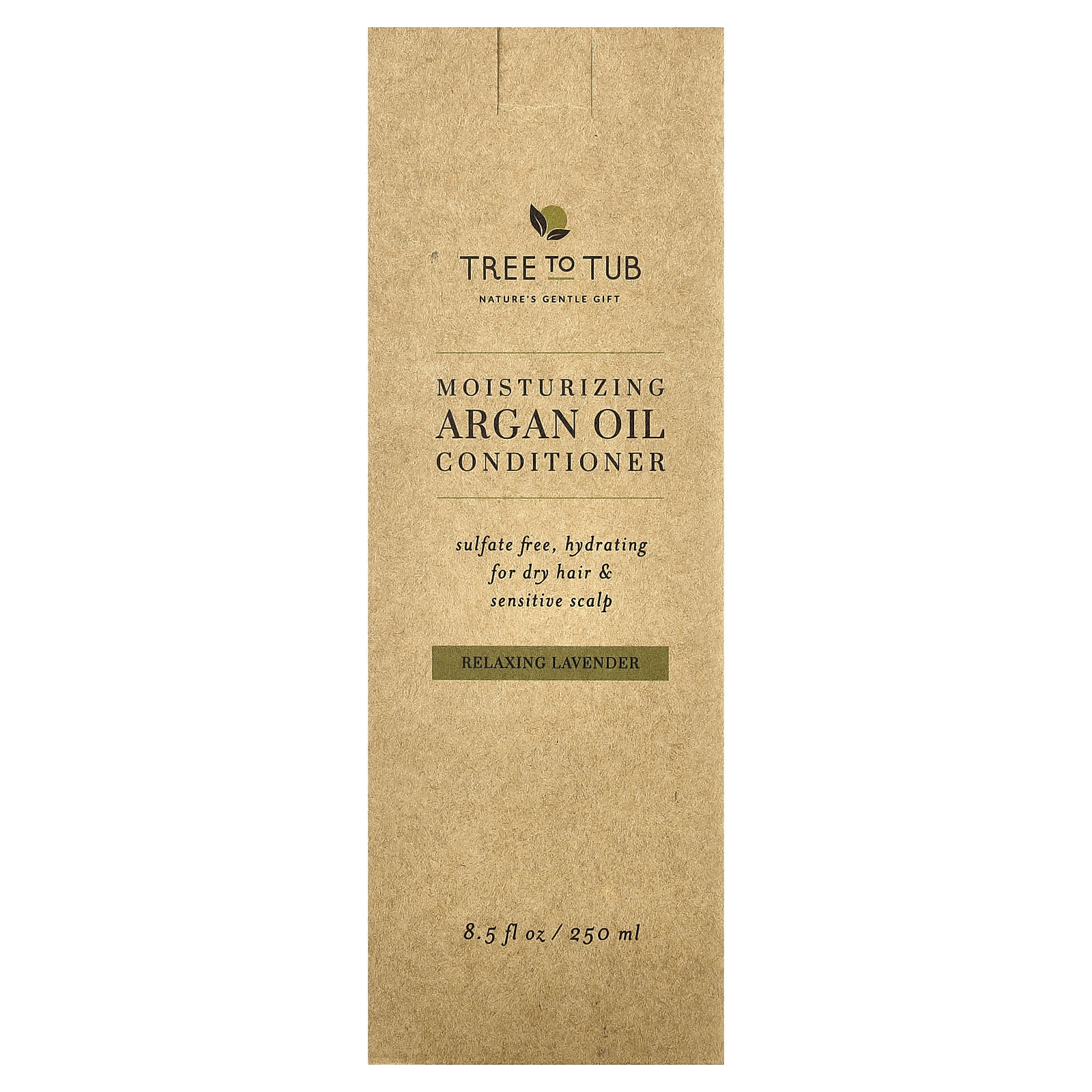 Кондиционер Tree To Tub Moisturizing Argan Oil For Dry Hair & Sensitive Scalp Relaxing Lavender, 250 мл, масло — фото 2