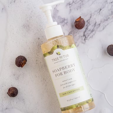 Гель для душа Tree To Tub Raw, без отдушки, вкус Moisturizing Soapberry Body Wash, 250 мл