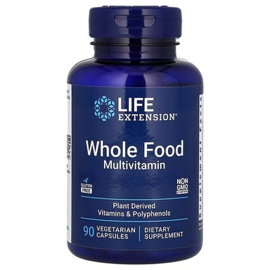 Мультивитамины Life Extension Whole Food, 90 растительных капсул
