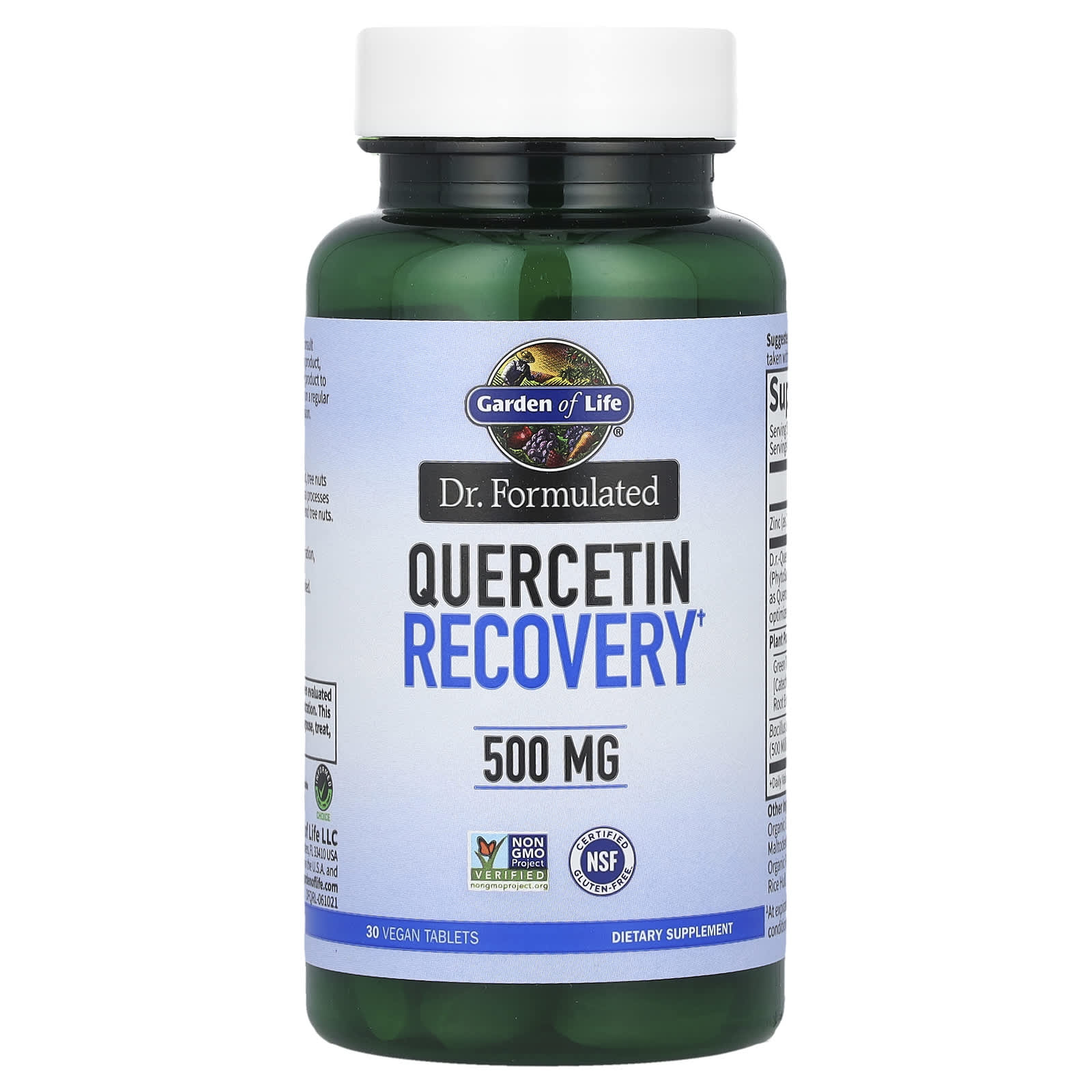 Кверцетин Garden of Life Dr. Formulated Recovery 30 Vegan Tablets, таблетки