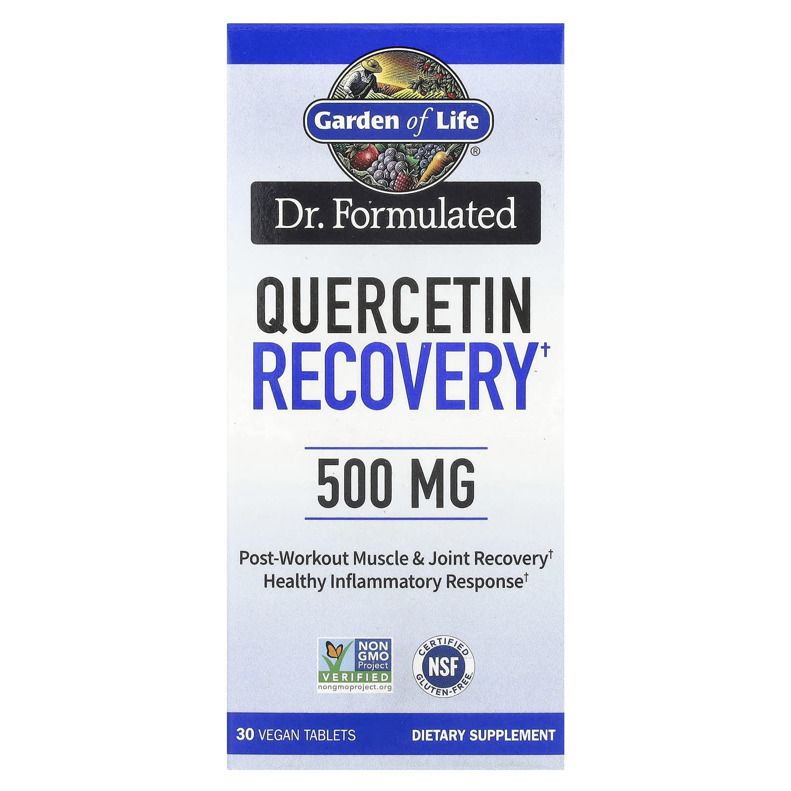Кверцетин Garden of Life Dr. Formulated Recovery 30 Vegan Tablets, таблетки — фото 2