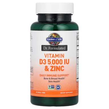 Фото товара: Витамин D3 Garden of Life & Zinc, 30 Small Tabs