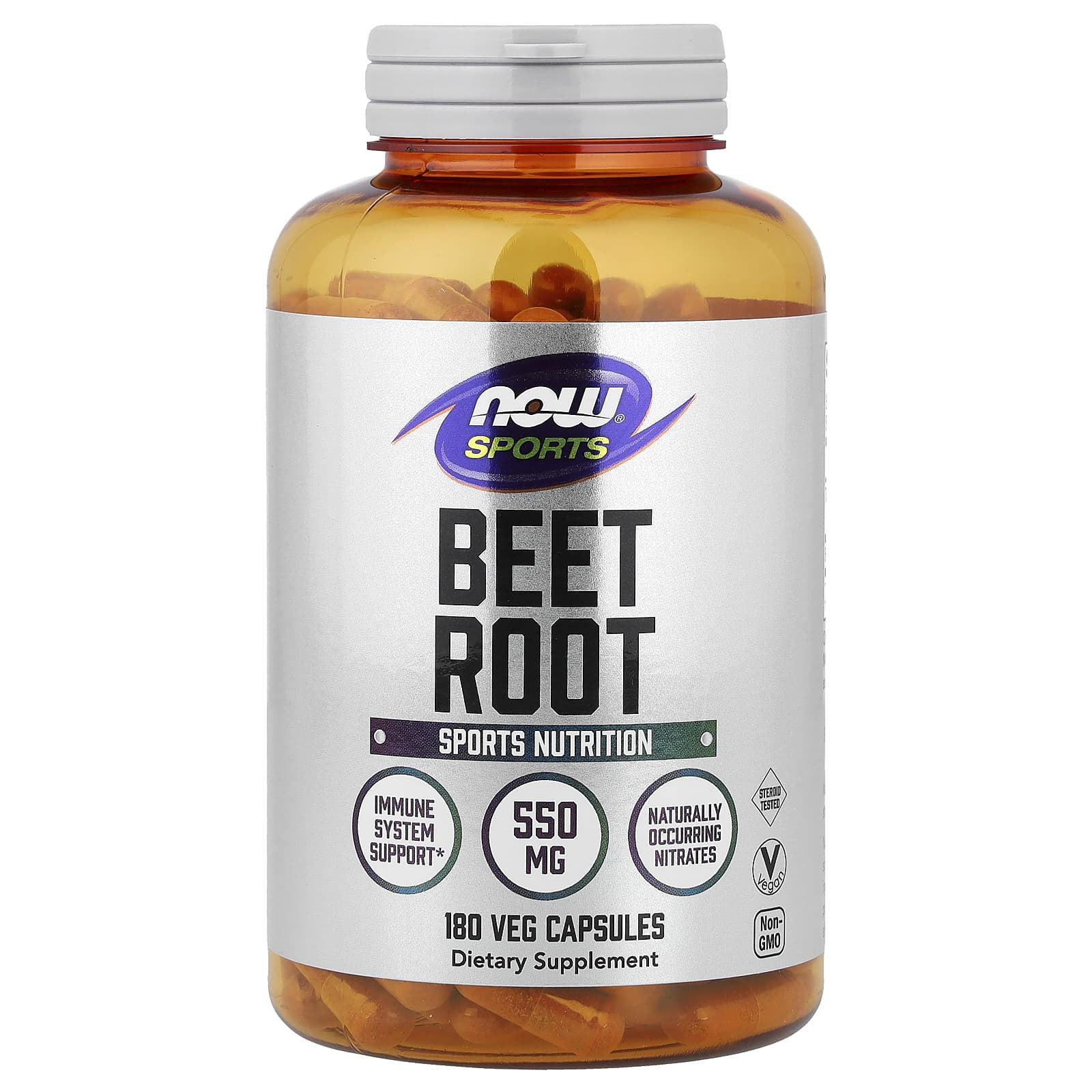Корень свёклы NOW Foods Sports, 0.55 г, 180 растительных капсул