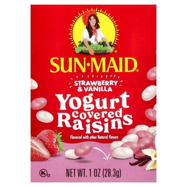 Изюм в йогурте Sun-Maid, клубника и ваниль, 6 коробок по 28,3 г