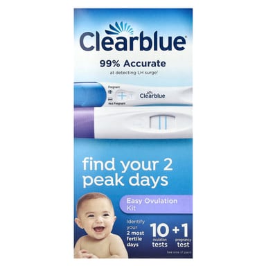 Набор для определения овуляции Clearblue, 10 тестов на овуляцию + 1 тест на беременность